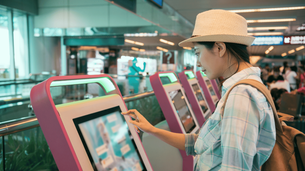 An online user checking a self service portal on a website