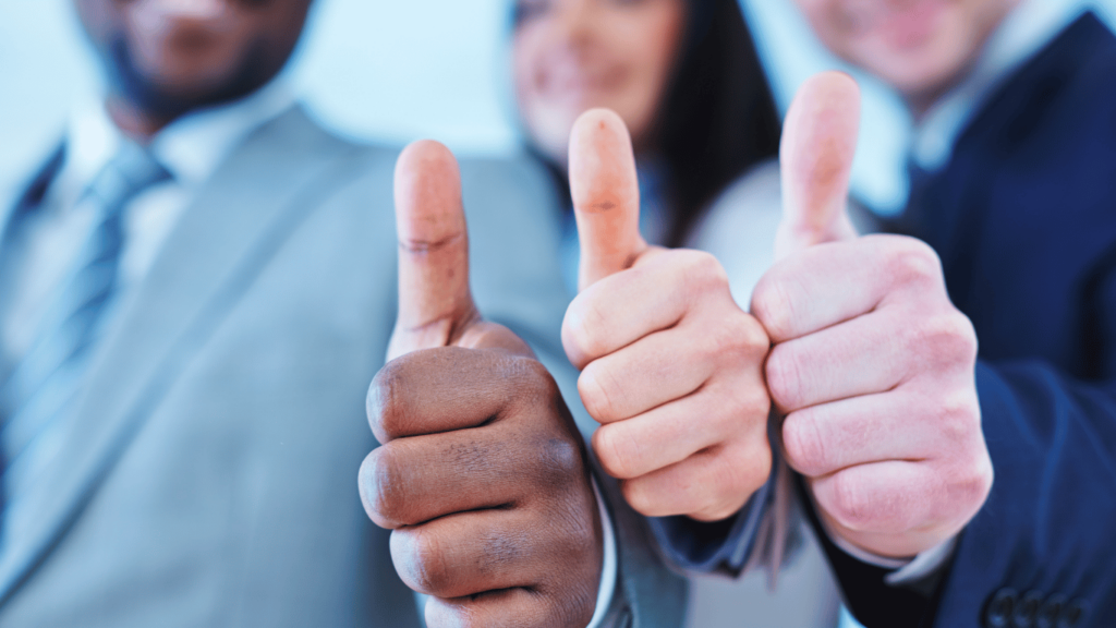 High customer satisfaction rating and positive attitude towards customer service