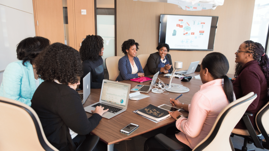 Customer satisfaction metrics being discussed by customer success team