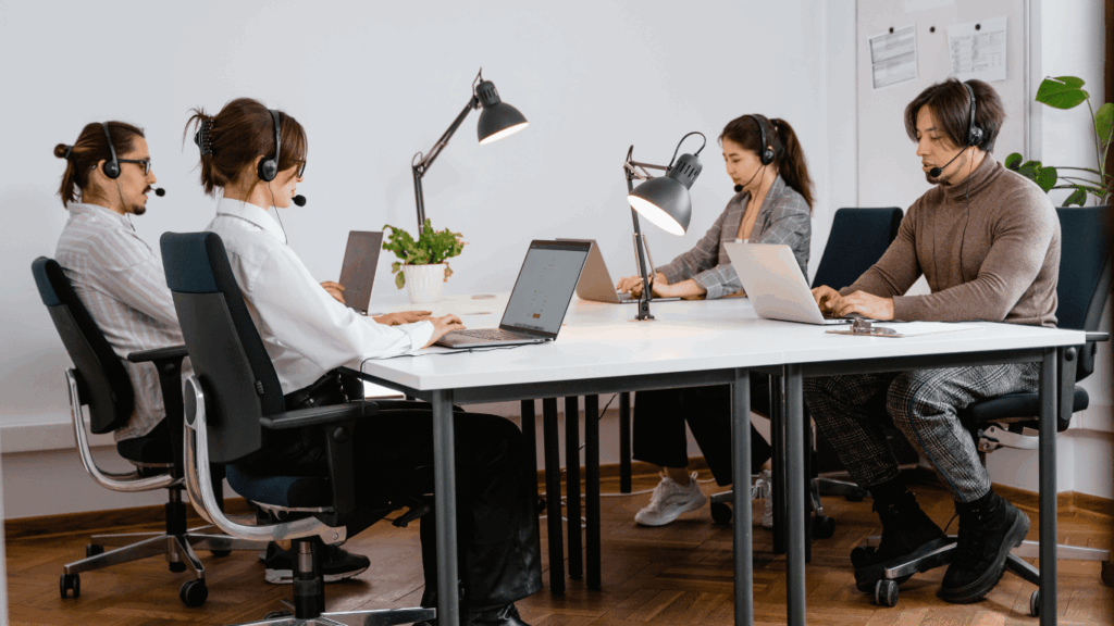 Ecommerce customer service agents busy catering to inquiries and support tickets