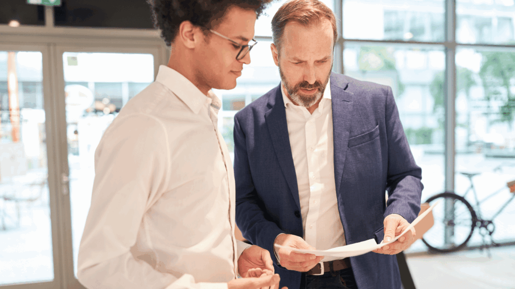 Startup founder speaking to an outsourcing company