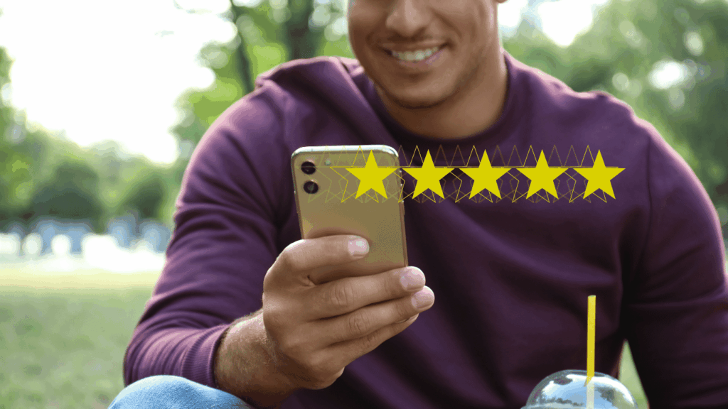 Customer satisfaction rating for live chat experience