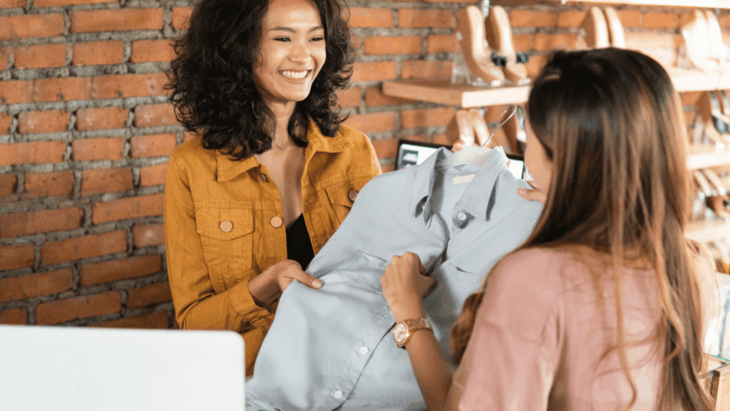 Customer returning a purchase