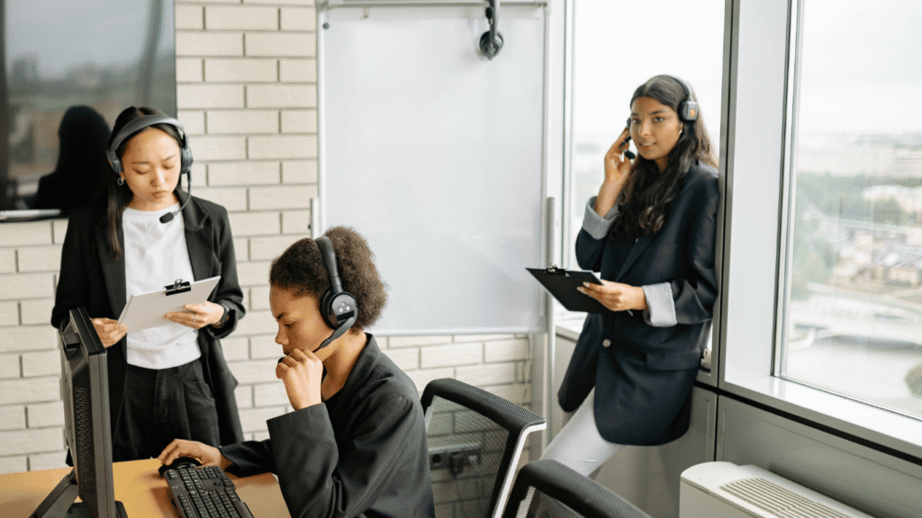 Customer service teams analyzing customer data to decide which tasks should be served to AI agents