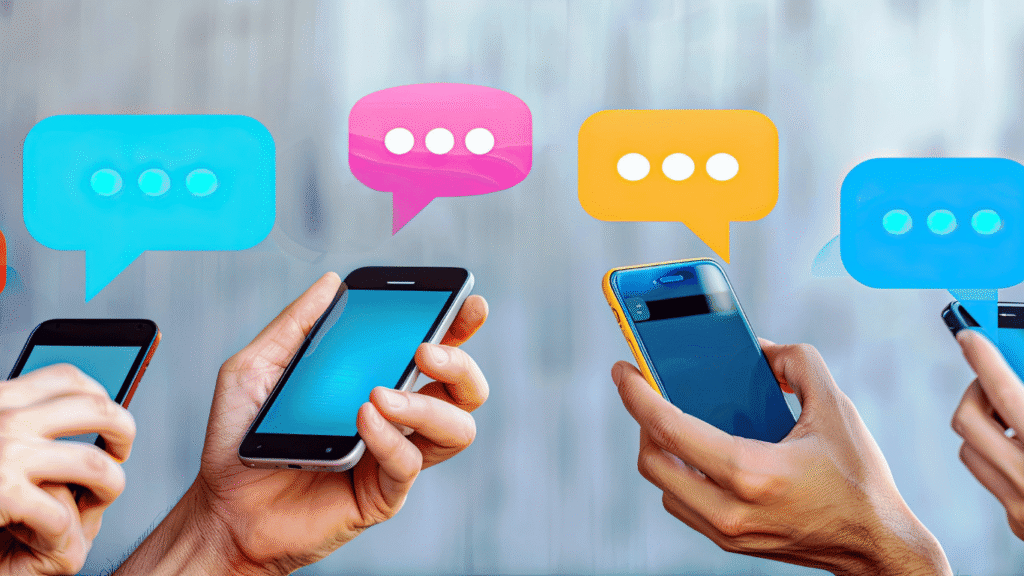 Gadgets showing ongoing conversations