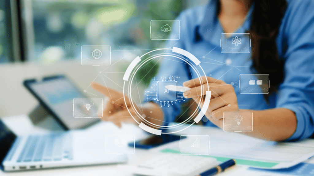 AI customer support illustration